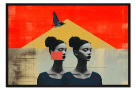 Gerahmter Kunstdruck Double Thoughts