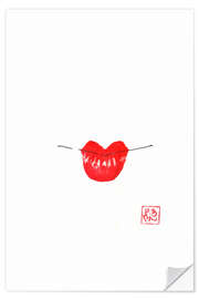 Wandsticker Geisha Lips