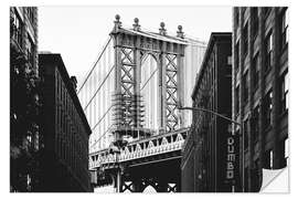 Selvklebende plakat DUMBO in Brooklyn, New York City