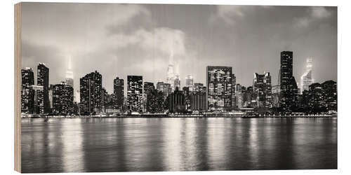 Tableau en bois New York City skyline and Hudson Bay