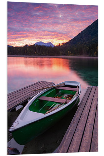 PVC-tavla Sunrise at Hintersee in Ramsau