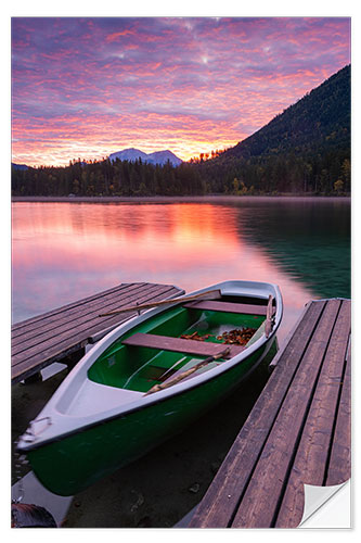 Wall sticker Sunrise at Hintersee in Ramsau