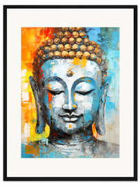 Gerahmter Kunstdruck Buddha Portrait - Visual Zart
