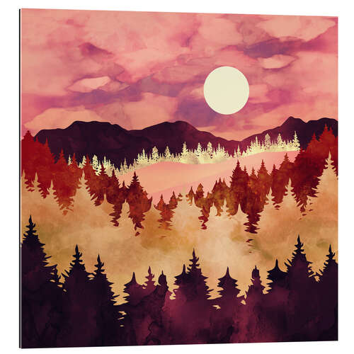 Tableau en plexi-alu Autumn Sunset