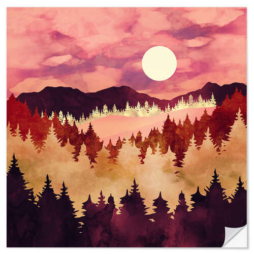 Sticker mural Autumn Sunset