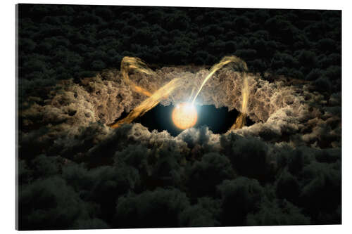 Akrylbillede Simulation of a Protoplanetary Disk