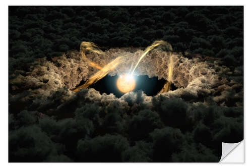 Wall sticker Simulation of a Protoplanetary Disk