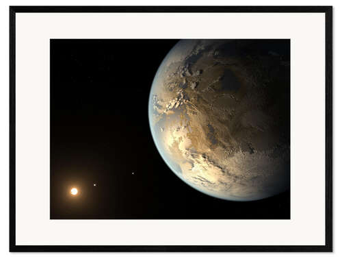 Impression artistique encadrée Kepler-186f, the First Earth-size Planet in the Habitable Zone
