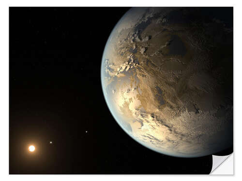 Naklejka na ścianę Kepler-186f, the First Earth-size Planet in the Habitable Zone