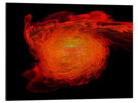 Aluminium print Neutron Stars Rip Each Other Apart to Form Black Hole (Simulation)