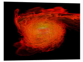 Foam board print Neutron Stars Rip Each Other Apart to Form Black Hole (Simulation)