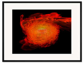 Gerahmter Kunstdruck Neutronensterne Bilden ein Schwarzes Loch (Simulation)