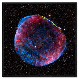 Gerahmter Kunstdruck Sterne und ein Streifen im himmlischen Feuerwerk