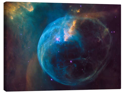 Canvas print Star "Inflating" a Giant Bubble