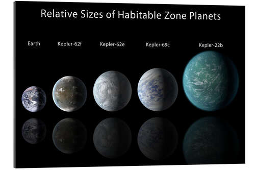 Galleritryk Relative Sizes of Habitable Zone Planets