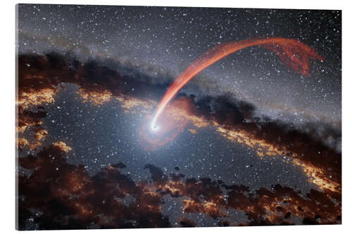 Tableau en verre acrylique Infrared Echoes of a Black Hole Eating a Star