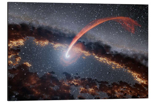 Tableau en aluminium Infrared Echoes of a Black Hole Eating a Star