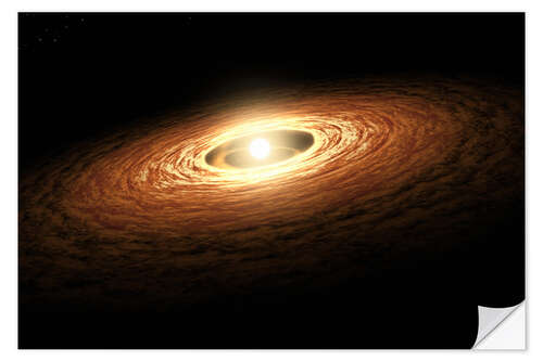 Vinilo para la pared Silicate Crystal Formation in the Disk of an Erupting Star