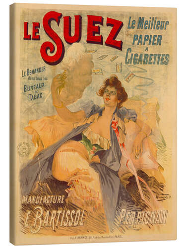 Quadro em tela Le Suez, le meilleur papier à cigarettes