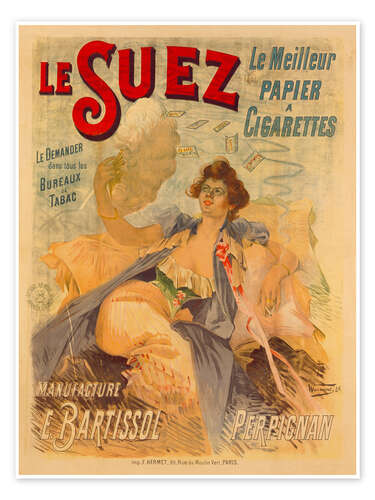 Plakat Le Suez, le meilleur papier à cigarettes