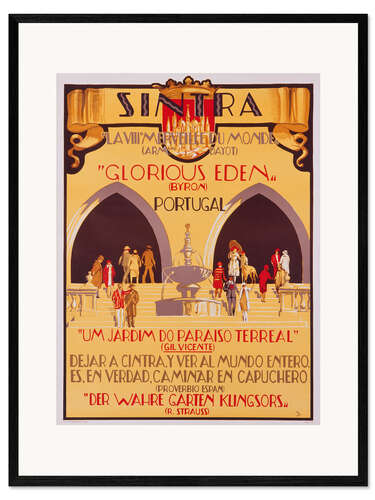 Kunsttryk i ramme Sintra City Tourism Advertisement