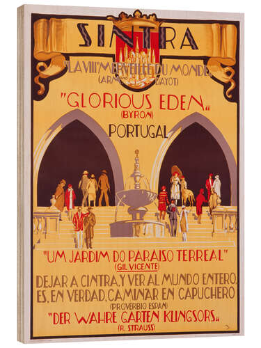 Wood print Sintra City Tourism Advertisement