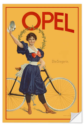 Selvklebende plakat Opel - The Winner, 1898