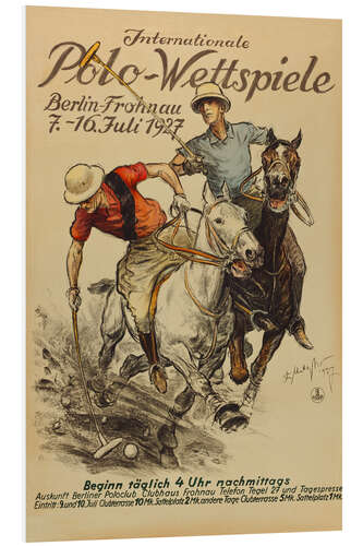 Foam board print International Polo Competitions 1927