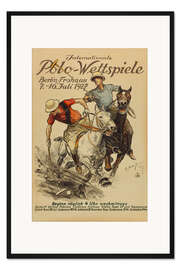 Gerahmter Kunstdruck Internationale Polo-Wettspiele 1927