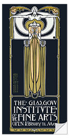 Selvklebende plakat The Glasgow Institute of the Fine Arts, 1895