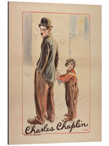 Aluminium print Charlie Chaplin - Le Kid, 1921