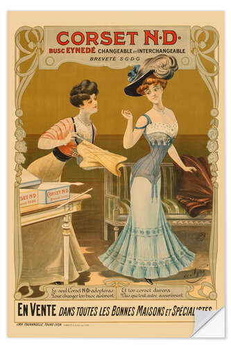 Sticker mural Corset N.D., 1905