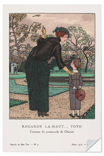 Autocolante decorativo Regards la-haut... Toto, 1913