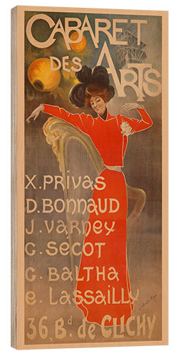 Quadro de madeira Cabaret des Arts