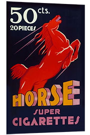 Foam board print Horse Super Cigarettes, 1935