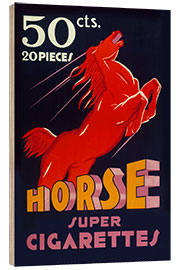 Trätavla Horse Super Cigarettes, 1935