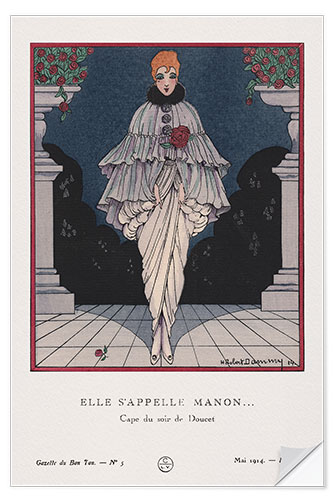 Muursticker Elle s'appelle Manon, 1914
