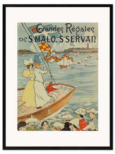 Plakat artystyczny premium w ramie Grandes Regates de St. Malo - St. Servan
