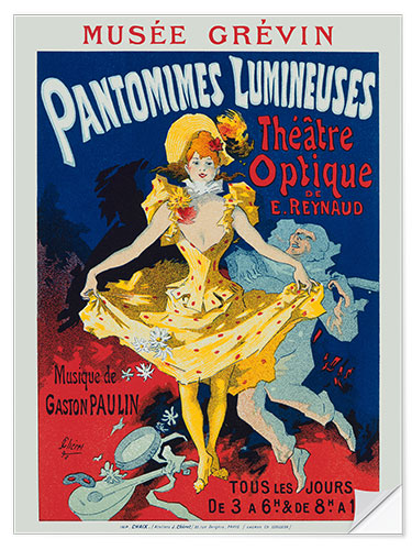 Wandsticker Pantomimes Lumineuses, 1892