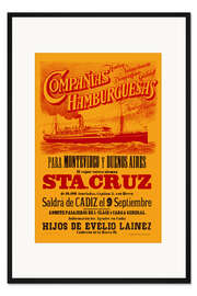 Gerahmter Kunstdruck Compañias Hamburguesas Montevideo-Buenos Aires