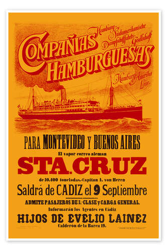 Poster Compañias Hamburguesas Montevideo-Buenos Aires