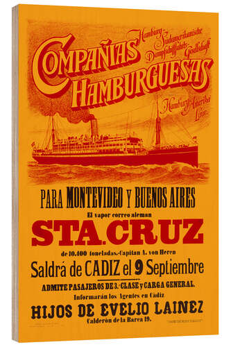 Holzbild Compañias Hamburguesas Montevideo-Buenos Aires