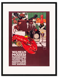 Gerahmter Kunstdruck Wilhelm Mozer Delikatessen und Weine, 1909