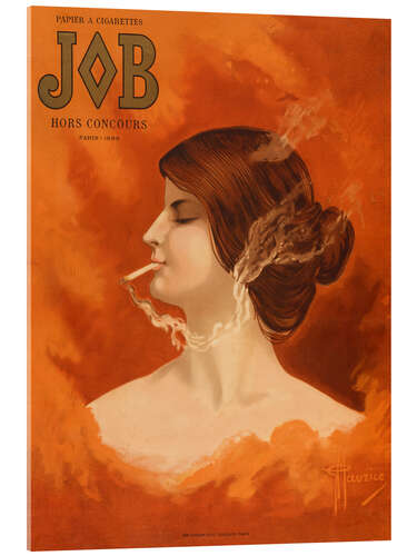 Tableau en verre acrylique JOB Papier à cigarettes, Paris 1889