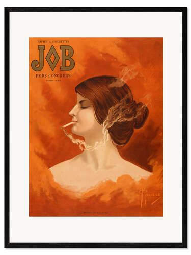 Impression artistique encadrée JOB Papier à cigarettes, Paris 1889