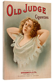 Trätavla Old Judge Cigarettes - Vintage Advertising Collection