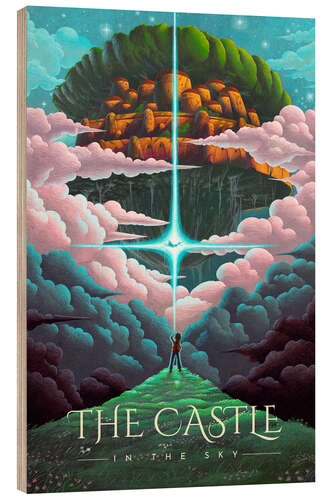 Obraz na drewnie The Golden Castle in The Sky