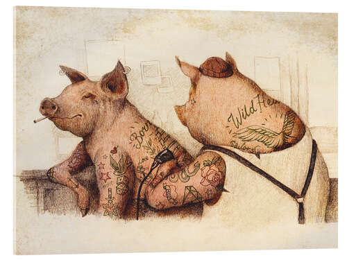 Acrylic print Ink and Oink I