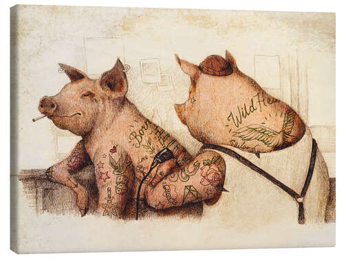 Canvas print Ink and Oink I