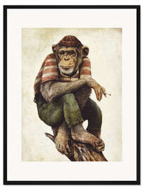 Gerahmter Kunstdruck Chillen in der Pause I